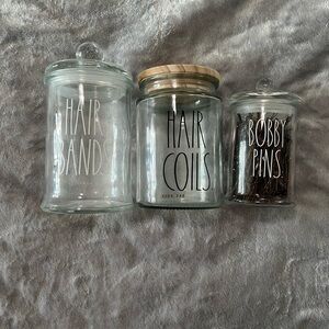 Rae Dunn Hair Accessory Jars